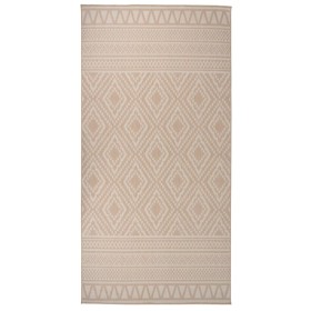 Alfombra de exterior de tejido plano rayas marrones 100x200 cm de , Alfombras - Ref: Foro24-340864, Precio: 36,69 €, Descuent...