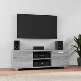 Mueble de TV madera contrachapada gris Sonoma