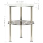 Side table 2 levels transparent and black glass 38x38x50 cm by vidaXL, Side tables - Ref: Foro24-322792, Price: 33,67 €, Disc...