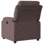 Sillón reclinable eléctrico tela marrón oscuro de , Sillones - Ref: Foro24-3204961, Precio: 268,52 €, Descuento: %