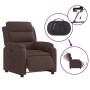 Sillón reclinable eléctrico tela marrón oscuro de , Sillones - Ref: Foro24-3204961, Precio: 268,52 €, Descuento: %