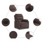 Sillón reclinable eléctrico tela marrón oscuro de , Sillones - Ref: Foro24-3204961, Precio: 268,52 €, Descuento: %