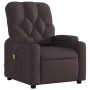 Sillón reclinable de masaje eléctrico tela marrón oscuro by , Armchairs - Ref: Foro24-3204703, Price: 273,97 €, Discount: %