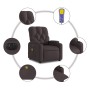 Sillón reclinable de masaje eléctrico tela marrón oscuro by , Armchairs - Ref: Foro24-3204703, Price: 273,97 €, Discount: %