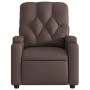 Sillón reclinable eléctrico de cuero sintético marrón de , Sillones - Ref: Foro24-3204760, Precio: 262,74 €, Descuento: %