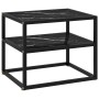 Console table black tempered glass 50x40x40 cm by vidaXL, Side tables - Ref: Foro24-322854, Price: 43,89 €, Discount: %