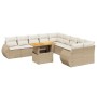 Set de sofás de jardín 11pzas con cojines ratán sintético beige | Foro24|Onlineshop| Casa, Jardín y Más Foro24.es