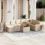 Set de sofás de jardín 9 pzas con cojines ratán sintético beige von , Gartensets - Ref: Foro24-3271450, Preis: 750,08 €, Raba...