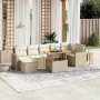 Juego de sofás de jardín con cojines beige 8 pzas ratán PE by , Garden sets - Ref: Foro24-3275599, Price: 649,92 €, Discount: %