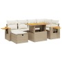 Set sofás de jardín 7 piezas y cojines ratán sintético beige by , Garden sets - Ref: Foro24-3276145, Price: 698,91 €, Discoun...