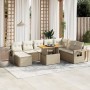 Set de sofás de jardín 9 pzas con cojines ratán sintético beige von , Gartensets - Ref: Foro24-3275739, Preis: 780,38 €, Raba...