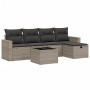 Set de muebles de jardín 6 pzas y cojines ratán sintético gris | Foro24|Onlineshop| Casa, Jardín y Más Foro24.es