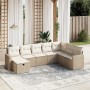 Juego de sofás de jardín con cojines beige 8 pzas ratán PE by , Garden sets - Ref: Foro24-3263584, Price: 661,17 €, Discount: %