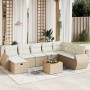 Set de sofás de jardín 9 pzas con cojines ratán sintético beige | Foro24|Onlineshop| Casa, Jardín y Más Foro24.es