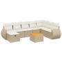 Set de sofás de jardín 9 pzas con cojines ratán sintético beige von , Gartensets - Ref: Foro24-3265097, Preis: 783,49 €, Raba...