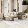 Set de sofás de jardín 9 pzas con cojines ratán sintético beige von , Gartensets - Ref: Foro24-3263904, Preis: 729,84 €, Raba...