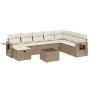 Set de sofás de jardín 9 pzas con cojines ratán sintético beige de , Conjuntos de jardín - Ref: Foro24-3263904, Precio: 729,8...