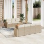 Juego de sofás de jardín con cojines beige 8 pzas ratán PE von , Gartensets - Ref: Foro24-3256359, Preis: 633,79 €, Rabatt: %