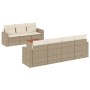 Juego de sofás de jardín con cojines beige 8 pzas ratán PE by , Garden sets - Ref: Foro24-3256359, Price: 633,79 €, Discount: %