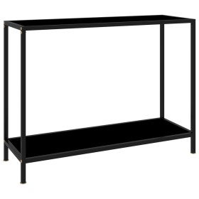 Mesa de consola negro vidrio templado 100x35x75 cm de vidaXL, Mesas auxiliares - Ref: Foro24-322836, Precio: 60,99 €, Descuen...