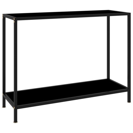 Black tempered glass console table 100x35x75 cm by vidaXL, Side tables - Ref: Foro24-322836, Price: 60,73 €, Discount: %