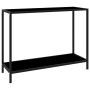 Black tempered glass console table 100x35x75 cm by vidaXL, Side tables - Ref: Foro24-322836, Price: 60,73 €, Discount: %