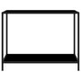 Black tempered glass console table 100x35x75 cm by vidaXL, Side tables - Ref: Foro24-322836, Price: 60,73 €, Discount: %