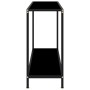 Black tempered glass console table 100x35x75 cm by vidaXL, Side tables - Ref: Foro24-322836, Price: 60,73 €, Discount: %