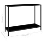 Black tempered glass console table 100x35x75 cm by vidaXL, Side tables - Ref: Foro24-322836, Price: 60,73 €, Discount: %