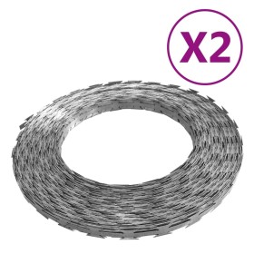 Barbed wires BTO-22 2 pcs steel 100 m by vidaXL, Chains, wire and rope - Ref: Foro24-3057514, Price: 45,40 €, Discount: %