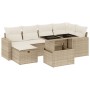 Set sofás de jardín 7 piezas y cojines ratán sintético beige de , Conjuntos de jardín - Ref: Foro24-3274818, Precio: 642,96 €...