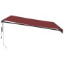 Toldo retráctil automático burdeos 400x300 cm de , Toldos - Ref: Foro24-3310188, Precio: 404,42 €, Descuento: %