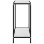 Tempered glass white console table 60x35x75 cm by vidaXL, Side tables - Ref: Foro24-322829, Price: 53,88 €, Discount: %