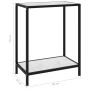 Tempered glass white console table 60x35x75 cm by vidaXL, Side tables - Ref: Foro24-322829, Price: 53,88 €, Discount: %