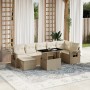 Set de sofás de jardín y cojines 8 piezas ratán sintético beige by , Garden sets - Ref: Foro24-3268058, Price: 644,64 €, Disc...