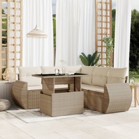 Juego de sofás jardín con cojines 6 pzas ratán sintético beige von , Gartensets - Ref: Foro24-3268528, Preis: 636,79 €, Rabat...