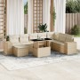 Set de sofás de jardín 9 pzas con cojines ratán sintético beige | Foro24|Onlineshop| Casa, Jardín y Más Foro24.es