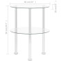 2-stufiger Beistelltisch aus gehärtetem Glas, transparent 38 cm von vidaXL, Seitentische - Ref: Foro24-322787, Preis: 31,17 €...