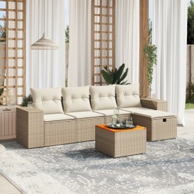 Juego de sofás jardín con cojines 6 pzas ratán sintético beige von , Gartensets - Ref: Foro24-3265167, Preis: 467,22 €, Rabat...