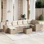 Juego de sofás de jardín con cojines beige 8 pzas ratán PE by , Garden sets - Ref: Foro24-3264464, Price: 624,01 €, Discount: %