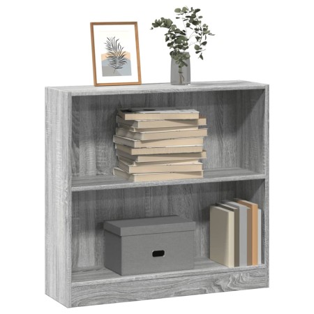 Estantería de madera de ingeniería gris Sonoma 80x24x76 cm de , Librerías y estanterías - Ref: Foro24-857831, Precio: 44,25 €...