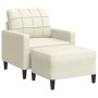 Sillón con taburete terciopelo crema 60 cm von , Sofas - Ref: Foro24-3278265, Preis: 206,61 €, Rabatt: %