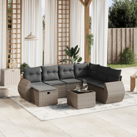 Set de sofás de jardín 8 pzas y cojines ratán sintético gris | Foro24|Onlineshop| Casa, Jardín y Más Foro24.es