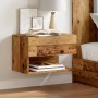 Mesita de noche de pared madera envejecida by , Nightstands - Ref: Foro24-856821, Price: 61,92 €, Discount: %