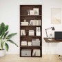 Estantería madera ingeniería roble marrón 80x30x189 cm de , Librerías y estanterías - Ref: Foro24-3314675, Precio: 103,84 €, ...