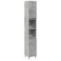 Armario de baño madera contrachapada gris hormigón 30x30x190 cm de , Muebles de baño - Ref: Foro24-857195, Precio: 77,71 €, D...