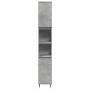 Armario de baño madera contrachapada gris hormigón 30x30x190 cm de , Muebles de baño - Ref: Foro24-857195, Precio: 77,71 €, D...