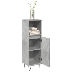 Armario de baño madera contrachapada gris hormigón 30x30x100 cm von , Badezimmermöbel - Ref: Foro24-857207, Preis: 50,07 €, R...