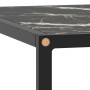 Mesa de centro negra con vidrio de mármol negro 80x80x35 cm de vidaXL, Mesas de centro - Ref: Foro24-322878, Precio: 82,12 €,...