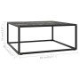 Mesa de centro negra con vidrio de mármol negro 80x80x35 cm de vidaXL, Mesas de centro - Ref: Foro24-322878, Precio: 82,12 €,...